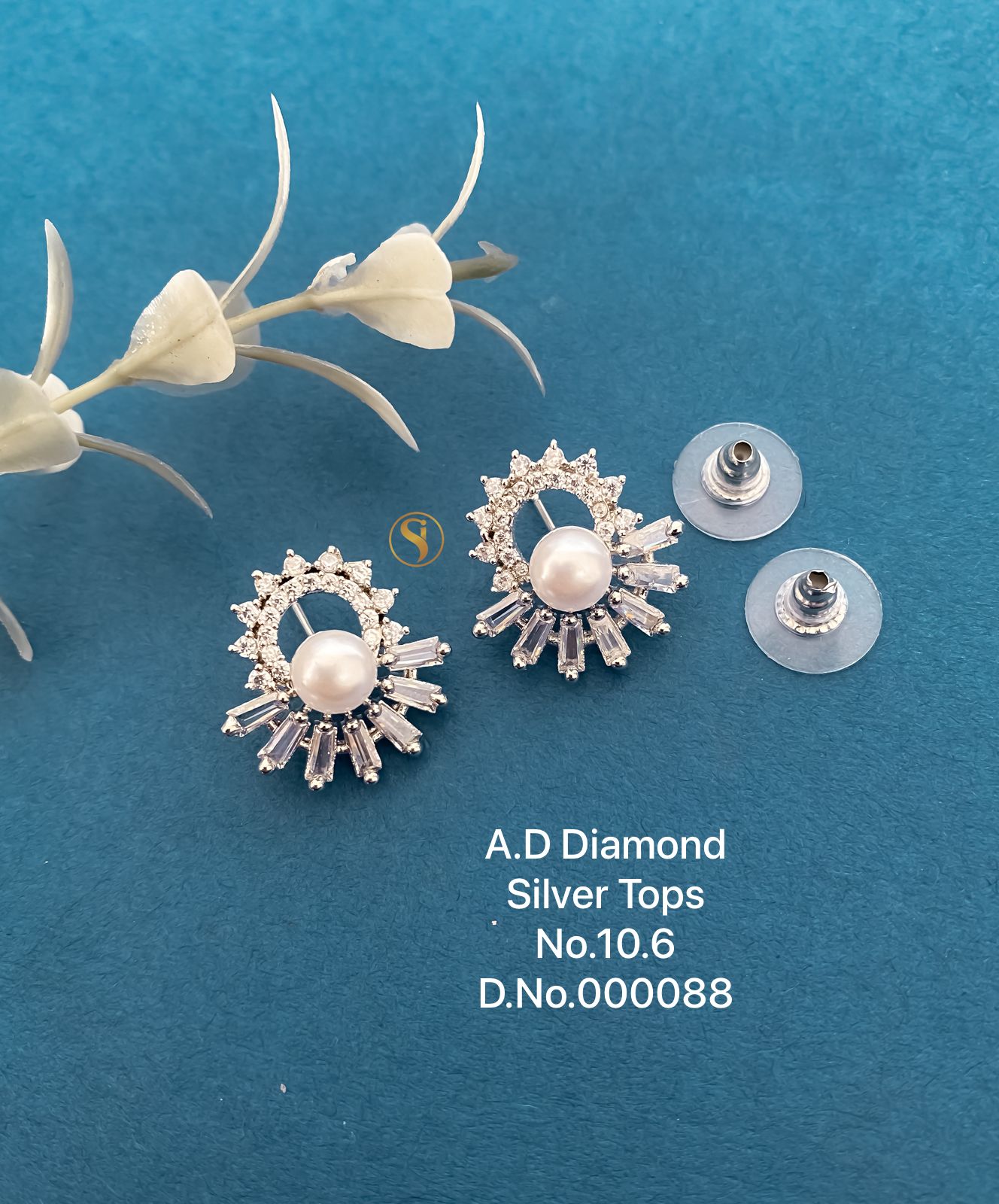 10 AD Diamond Party Wear Tops Earrings Wholesale Shop In Surat
